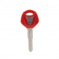 Newsmarts Red Motorcycle Blank Key Uncut Blade Replacement For Yamaha Yzf-r25 Yzf-r3 All Year