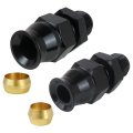 6an To 3 In 8 And 5 16 Hardline Adapter 37 Degrees Flare Seal Aluminum Alloy With Brass Ferrule For Fuel Systems 2 Pieces 