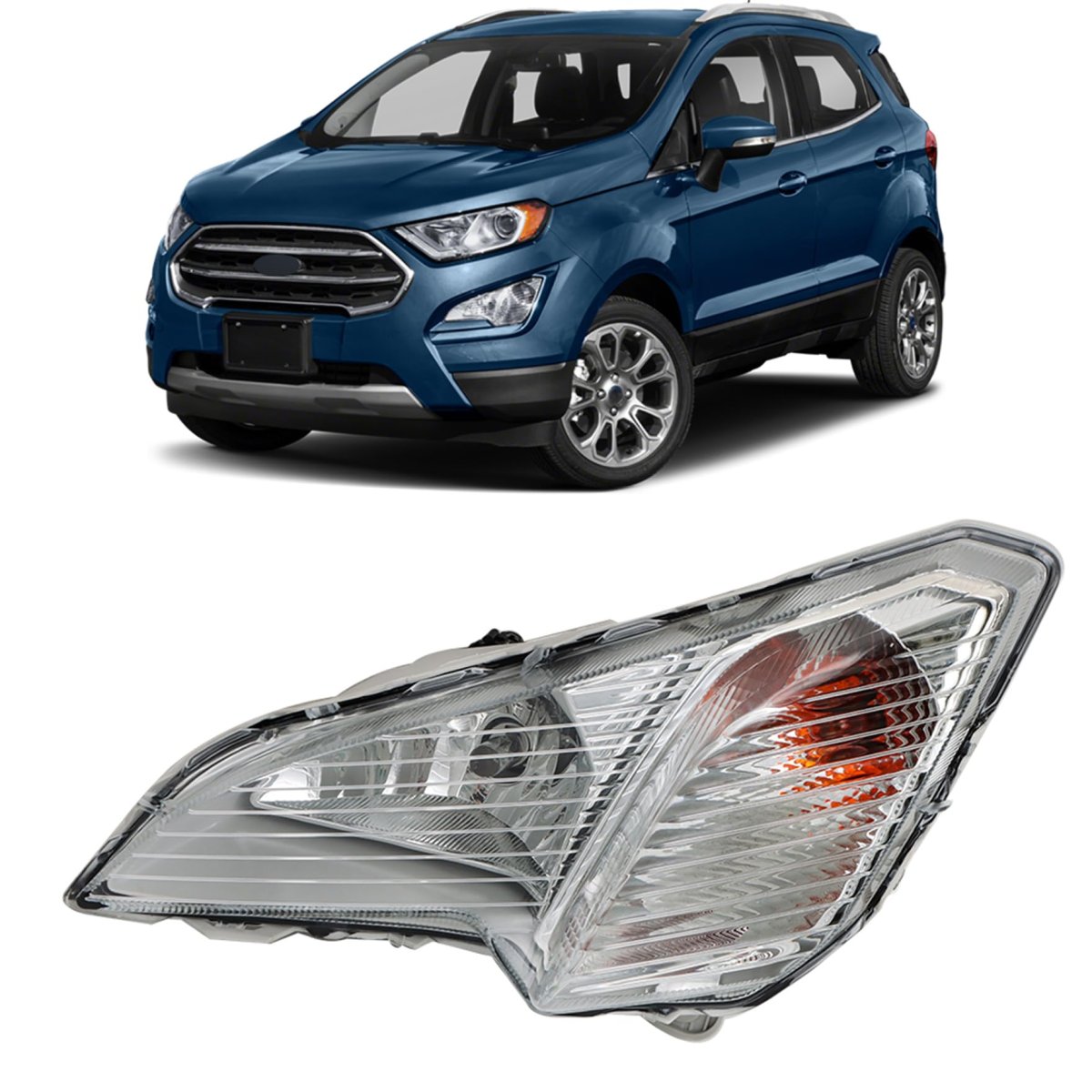 Fog Light Assembly For 2018 2022 Ecosport Driver Side Left Lh Replacement Gn1z13200ac Gn1z13200ae Fo1038185 Fo1039179 Fo2531173