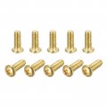 Uxcell Brass Machine Screws M3x8mm Phillips Pan Head Fastener Bolts For Furniture Office Equipment Electronics 50pcs