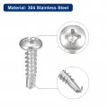 Uxcell 6 X 1 2 Self Drilling Screws 20pcs 304 Stainless Steel Phillips Pan Head Tapping For Wood Plastic