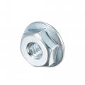 Uxcell 6-32 Serrated Flange Hex Lock Nuts Carbon Steel Zinc Plated 100pcs