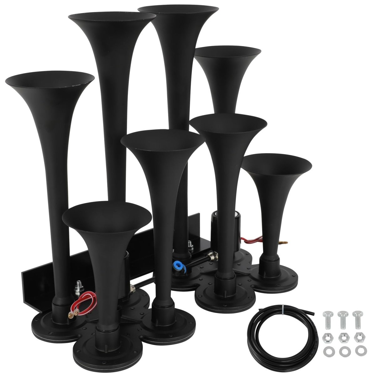8 Trumpet 135db Electric Train Horn With Air Compressor Truck 12v For Pickup Trains Cars Boats Trucks Motorcycle