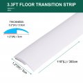 Uxcell Floor Edging Trim Strip Self Adhesive Carpet To Tile Transition For Doorway Edge Height Less Than 3mm 0 12 White 9 84ft