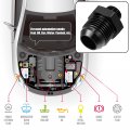 X Autohaux 2pcs Black 10an Male To M14 1 5mm Thread Tube Hardline Fuel Line Adapter Oil Gas Pipe Fitting