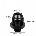 X Autohaux 2pcs Black 10an Male To M14 1 5mm Thread Tube Hardline Fuel Line Adapter Oil Gas Pipe Fitting