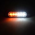 5pcs Amber White 18w 6-led Warning Emergency Flashing Strobe Light Bar Surface Mount 12v-24v