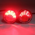 Httmt- Front Clear Led Running Brake Turn Signal Glossy Black Indicator Light Compatible With H-d Xl 883 1200 92-17 P N