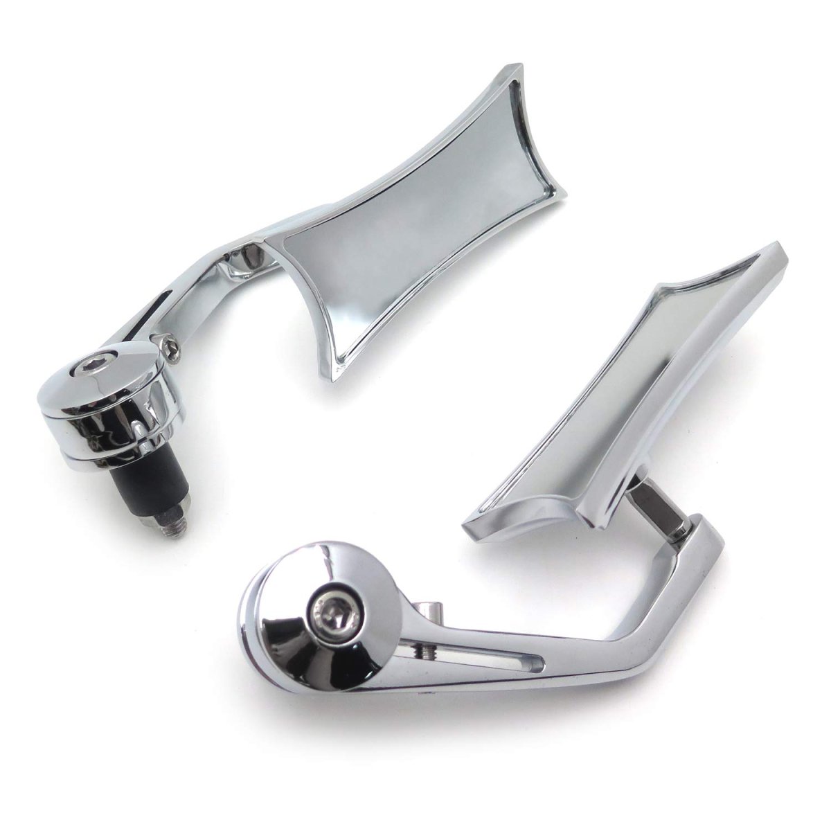 Smt-universal Compatible With Suzuki Kawasaki Yamaha Harley For Any 7 8 Or 1 Diameter Handle About Electric Car Chrome Mirrors