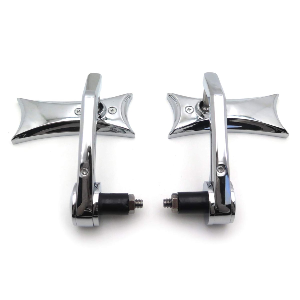 Smt-universal Compatible With Suzuki Kawasaki Yamaha Harley For Any 7 8 Or 1 Diameter Handle About Electric Car Chrome Mirrors