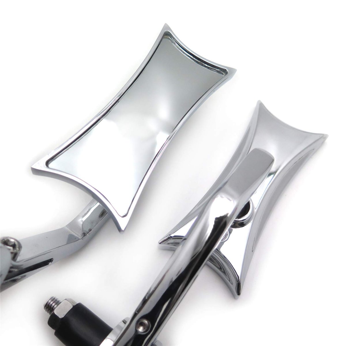 Smt-universal Compatible With Suzuki Kawasaki Yamaha Harley For Any 7 8 Or 1 Diameter Handle About Electric Car Chrome Mirrors