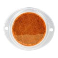 Grand General 80815 Amber 3a Round Reflector With Aluminum Base For Trucks Towing Trailers Rvs And Buses 1 Pack 