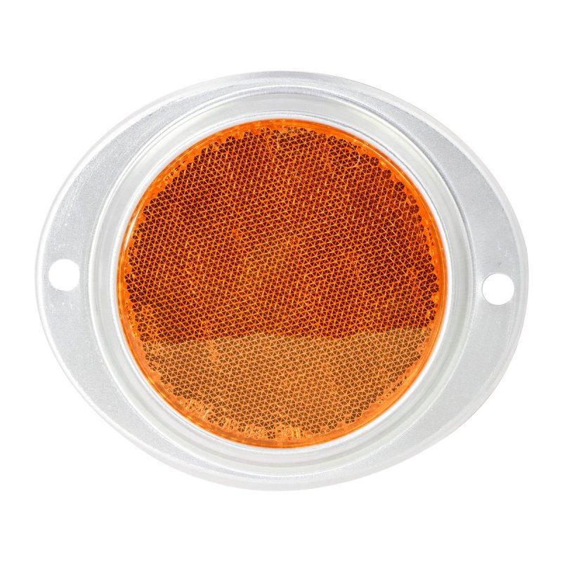 Amber 3 In Round Reflector With Aluminum Base For Trucks Trailers Rvs And Buses Model 80815 1 Pack
