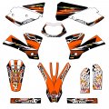 2004 Exc Mayhem Orange Senge Graphics Complete Kit For Ktm