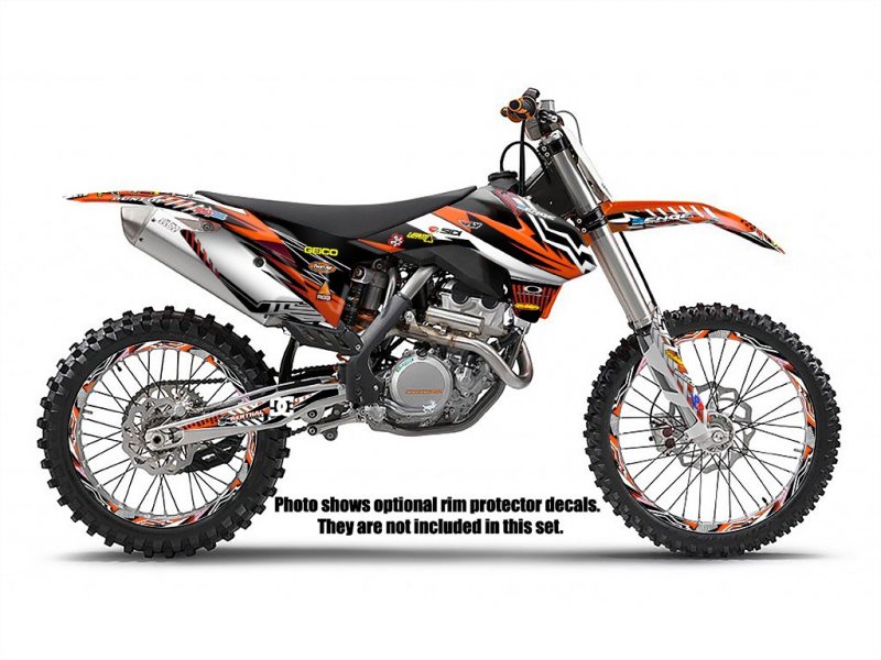 2004 Exc Mayhem Orange Senge Graphics Complete Kit For Ktm