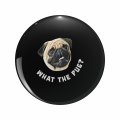 1080 Graphics What The Pug Key Chain Stainless Steel Keychain With Ring 