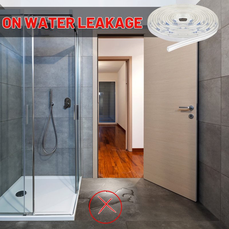 Shower Door Strip Seal For Glass 7 32 In X 98 4 Clear Pvc Frameless Sweep Water Barrier Rolls