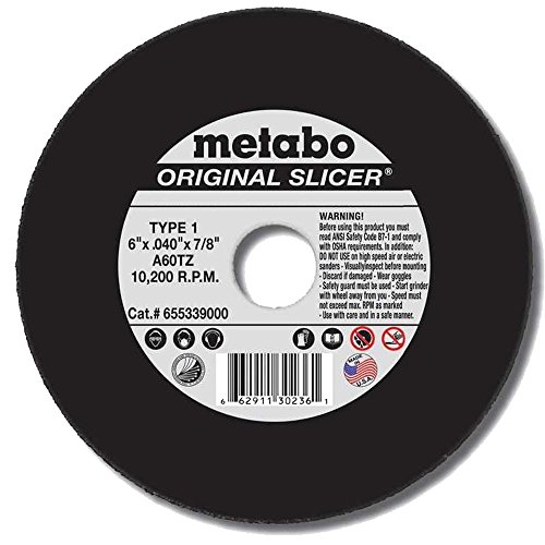 Metabo 55331 4-1 2 60 Grit Slicer Wheel Type1 Flat Aka 655331000