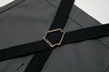 Under Ny Sky Essential Heavy Duty Cross-back Apron Gray Waxed Canvas Black Leather