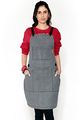 Under Ny Sky Essential Heavy Duty Cross-back Apron Gray Waxed Canvas Black Leather