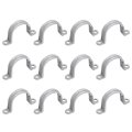 12pcs 1-1 4 Inch Pvc Pipe Straps 2 Hole Conduit Clamps Supports Mounting Bracket Clips For Cables And Tube Fittings Gray 