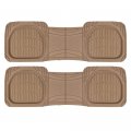 Flextough Deep Dish Rear Rubber Floor Mat Liners Heavy Duty All Weather Universal Fit Trim To Car Mats For Cars Sedans Trucks 