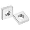 100pcs M5x9mmx3mm Square Nuts Carbon Steel Zinc Plated Coarse Thread Fasteners For Home Repairs And Professional Engineering 