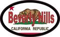 4in X 2 5in Oval Californian Flag Beverly Hills Sticker By Stickertalk 