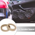 X Autohaux 2pcs Car Speaker Spacer Ring Adaptor Brackets Mounting Recess Bezel Plate Wood 77mm Id Universal For 3 Inch Speakers