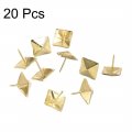 Uxcell Upholstery Nails Tacks 19mm Square Head 21mm Height Antique Furniture Pins Gold Tone 20 Pcs