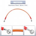 X Autohaux 50cm 19 69 Length 10mm Id Motorcycle Hydraulic Brake Line Oil Hose Pipe 28a 0a Stainless Steel Braided Cable For Atv