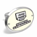 Ipick Image Made For Jeep Grand Cherokee 3d Logo Glow In The Dark Luminescent Oval Billet Aluminum 2 Inch Tow Hitch Cover