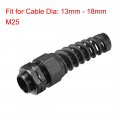 Uxcell M25 Cable Gland Waterproof Ip68 Nylon Joint Adjustable Locknut With Strain Relief For 13-18mm Dia Wire