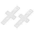 2pcs 2020 Cross Shape Corner Bracket Joint Plate Carbon Steel Aluminum Extrusion Outside Fasteners For Repair Furniture Storage 