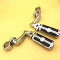 Xkh Group Motorcycle Chrome Peg Mounting Kit Skull Zombie Foot For Bike Equipped With 1-1 4 Inch 1 25 Front Engine Guard Frame