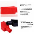 Wakauto 3 Pairs Battery Terminal Car Bolt Covers Cable Negative Cover Rubber Auto Wiring Cap