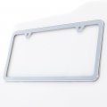 100 Stainless Steel Mirror Polished License Plate Frame Slim 2-hole