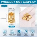 5 Pcs Threaded Inserts M8 X 12 7mm H 9 6mm Od Brass Metric Knurled Flange T-nuts Female Heat Set Embedment Nut For Plastic And