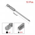 Uxcell 10 Pcs 3mm Ph1 Magnetic Phillips Screwdriver Bits 1 4 Inch Hex Shank 3-inch Length S2 Power Tool
