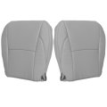 Driver Passenger Perforated Leather Bottom Seat Cover Gray For Lexus Es350 Sedan 2007 2008 2009 2010 2011 2012 