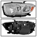 2008 2009 2010 Toyota Highlander Chrome Housing Headlight Headlamp Replacement Left Driver Side Only