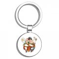 Glover Trading Drunk Pirates Round Stainless Steel Metal Key Chain Keychain Ring Double Sided Deisgn 