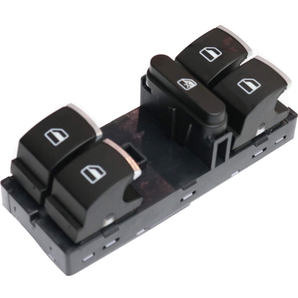 Volkswagen Passat Window Switch 2012 2018 Driver Side Front Black And Chrome 5 Button 7 Pin Terminals Repv505212