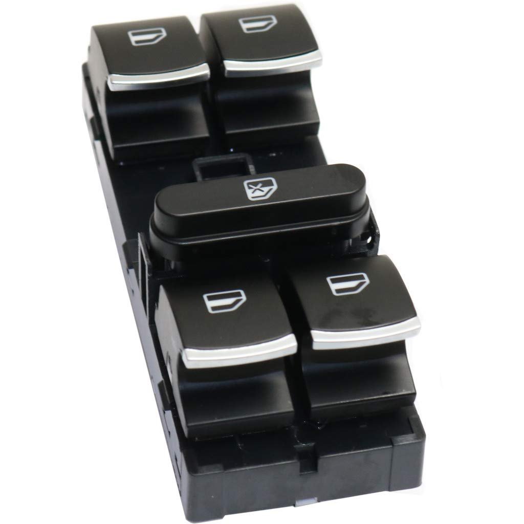 Volkswagen Passat Window Switch 2012 2018 Driver Side Front Black And Chrome 5 Button 7 Pin Terminals Repv505212