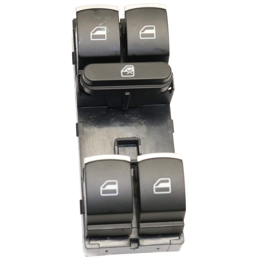 Volkswagen Passat Window Switch 2012 2018 Driver Side Front Black And Chrome 5 Button 7 Pin Terminals Repv505212