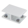 180 Degree Glass Clamp For 14-17mm Thickness Adjustable Double Side Shelf Support Bracket Aluminum Alloy Clip Holder Silver