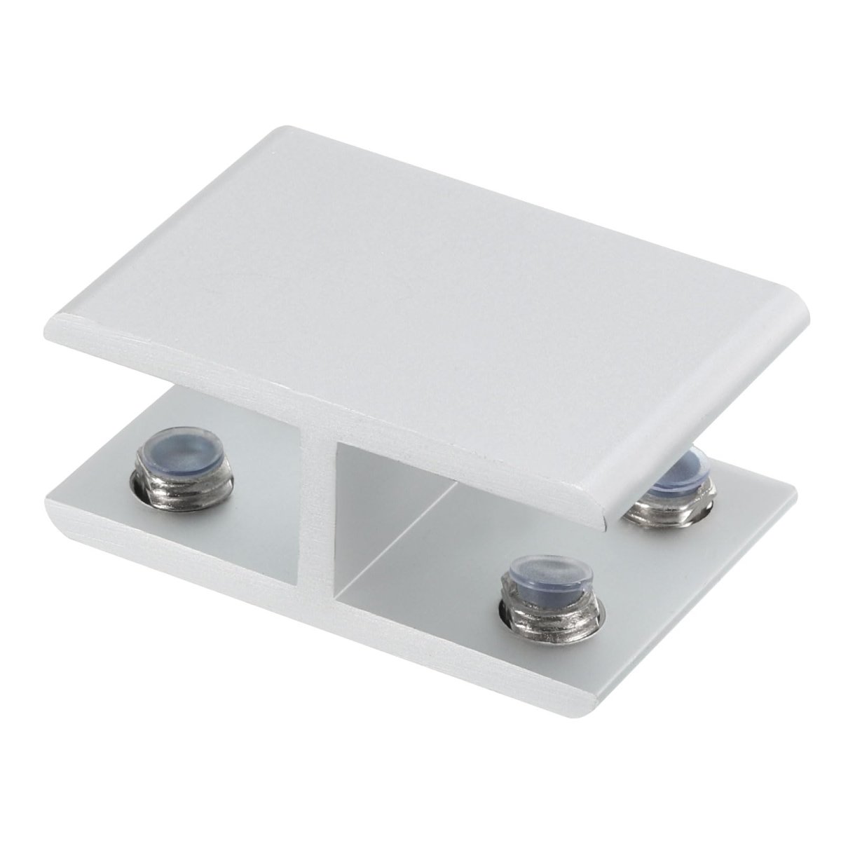 180 Degree Glass Clamp For 14-17mm Thickness Adjustable Double Side Shelf Support Bracket Aluminum Alloy Clip Holder Silver