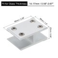 180 Degree Glass Clamp For 14-17mm Thickness Adjustable Double Side Shelf Support Bracket Aluminum Alloy Clip Holder Silver