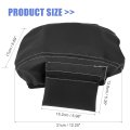 Car Center Console Lid Armrest Seat Box Cover Protector With Bag Replacement Microfiber Leather For Jeep Wrangler 11-17 Black