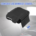 Car Center Console Lid Armrest Seat Box Cover Protector With Bag Replacement Microfiber Leather For Jeep Wrangler 11-17 Black